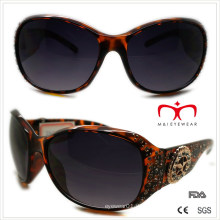 Plastik Sonnenbrille für Damen mit Strass und Metall Dekoration (WSP508368)